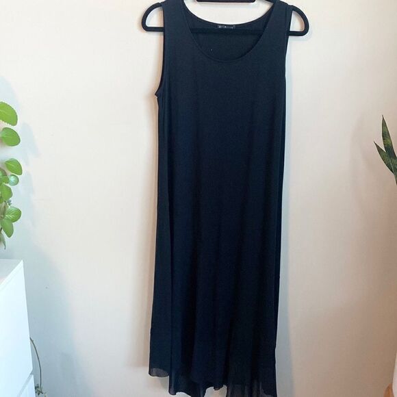 Eileen Fisher Black Maci Dress M - Picture 1 of 6